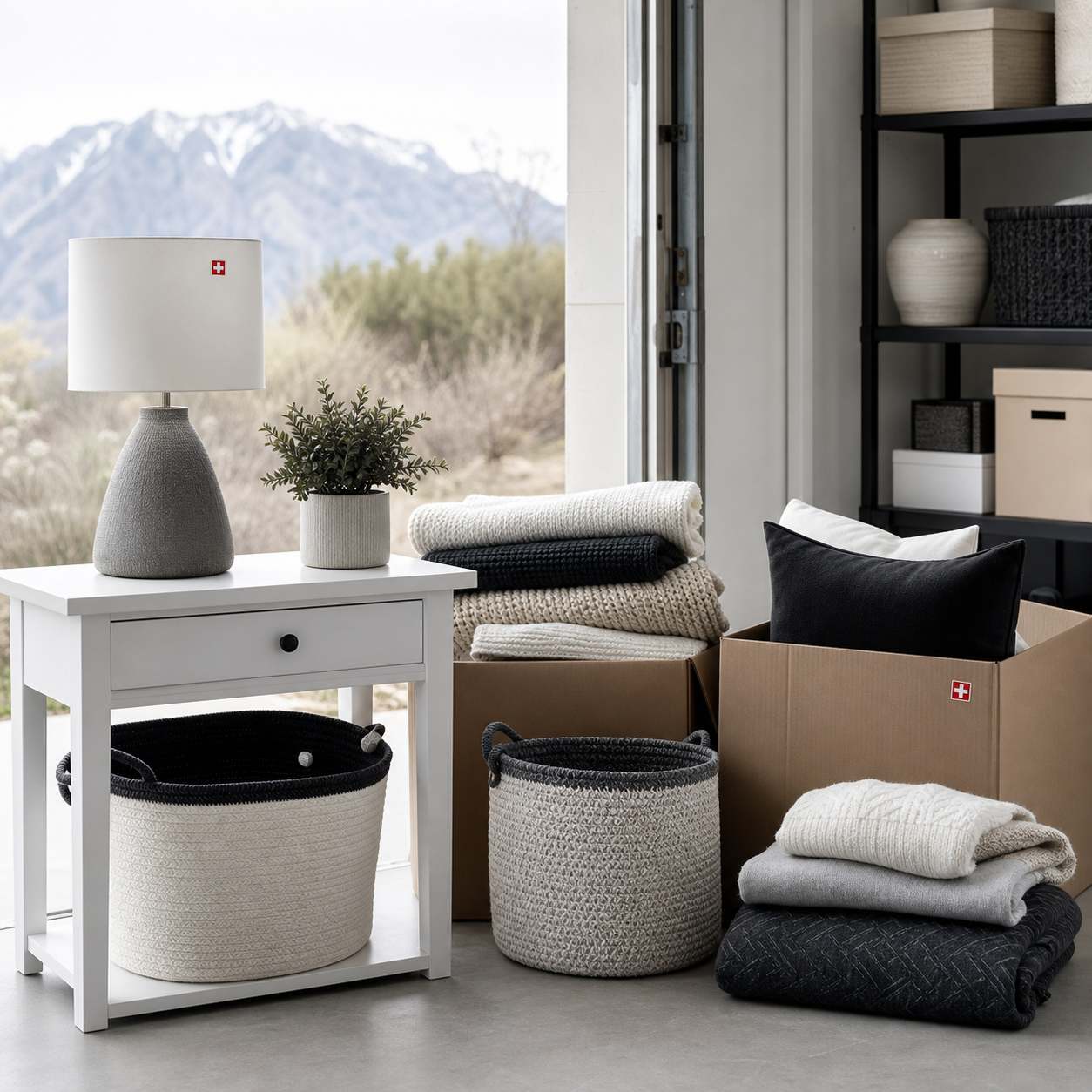 Reusable household goods sorted for donation after a hauling pickup